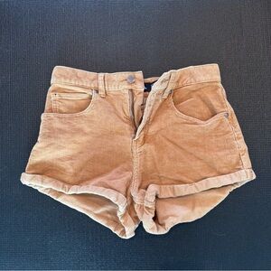 Afends Corduroy High Waist Shorts Neutral Tan | Size 4
